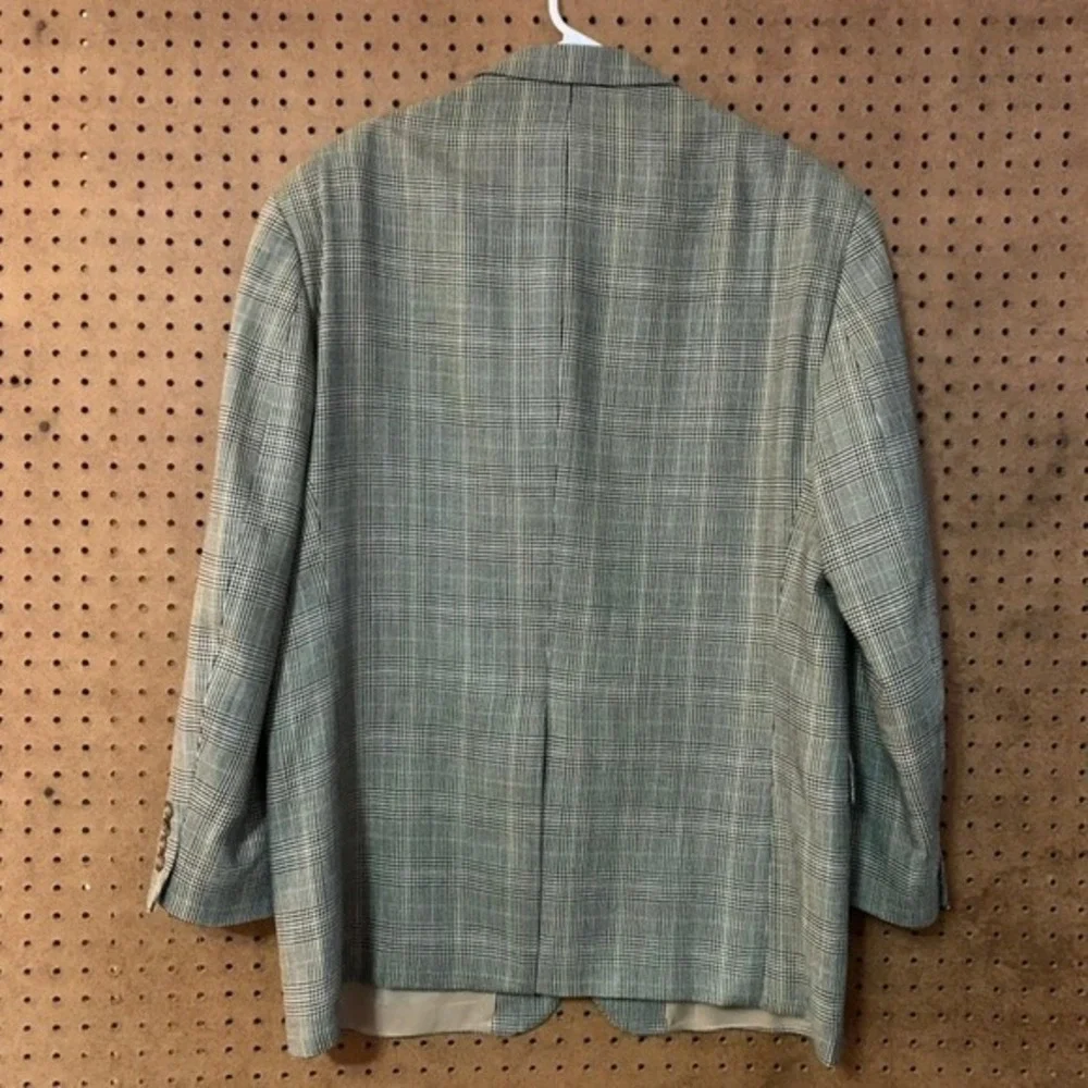 Lauren Ralph Lauren Men's Plaid Blazer Silk Wool‎ Sport Coat Academia Preppy 48R
